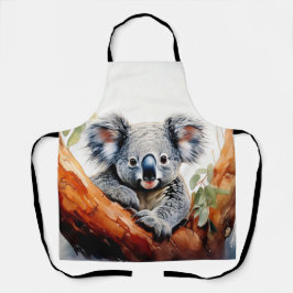 Koala sitzt in einem Kaugummi Schürze