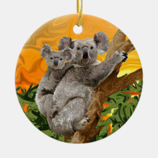 Koala-Sonnenuntergang Keramikornament