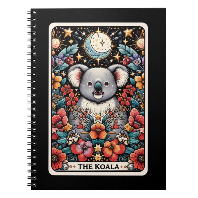 Koala Spirit Tarot Card Notebook Notizblock (Vorderseite)