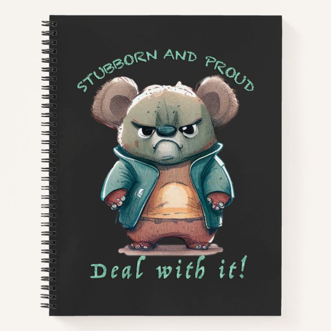 Koala Stubborn kümmert sich um Niedliches, erstaun Notizbuch (Vorderseite)