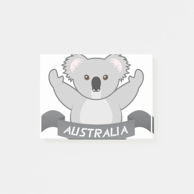 Koala Support Australia Wildlife Australia Strong Post-it Klebezettel (Vorderseite)