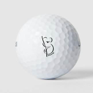 Koala T-Shirt | Minimale Qualität der Tintenzeichn Golfball