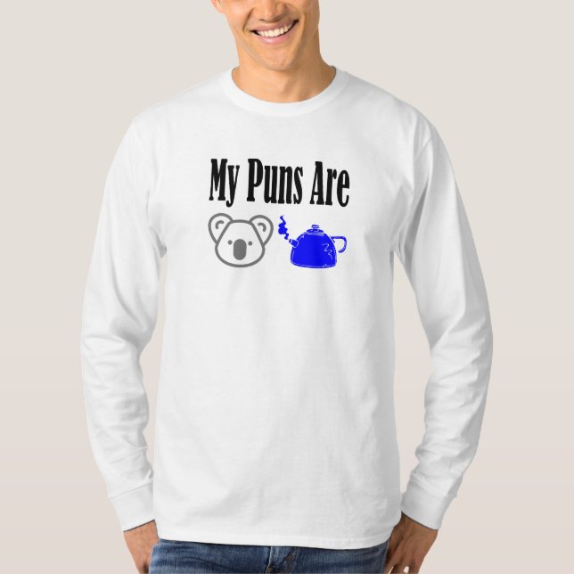 Koala Tea Puns Funny T-Shirt (Vorderseite)