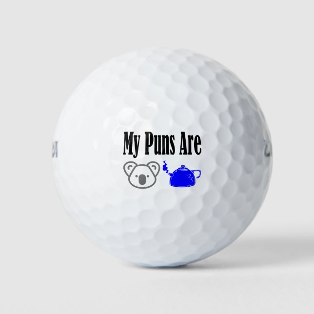 Koala Tea Puns Vater Joke Pun Golfball (Vorderseite)