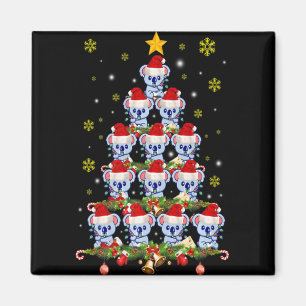 Koala Tier Weihnachten Koala Weihnachtsbaum T-Shir Magnet