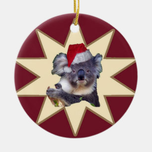 Koala-u. Cockatoo-Weihnachtsverzierung Keramik Ornament