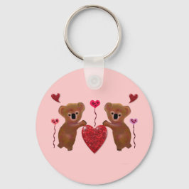 Koala Valentine Hearts Schlüsselanhängers Schlüsselanhänger