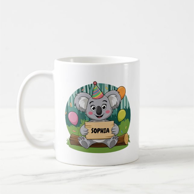 Koala Verjaardag Mok Kaffeetasse (Links)
