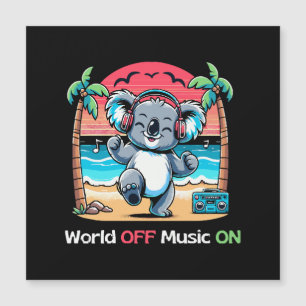 Koala vibbt am Strand Magnetkarte