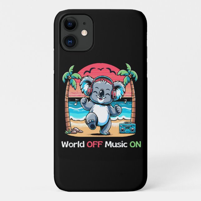 Koala Vibing am Strand Case-Mate iPhone Hülle (Rückseite)
