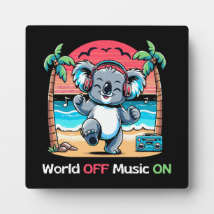 Koala Vibing am Strand Fotoplatte