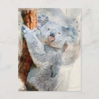 Koala Watercolor Postcard 2022 Postkarte
