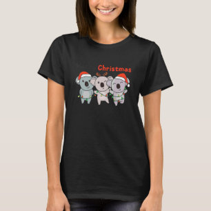 Koala Weihnachten Weihnachtsbaum Tiere Niedlicher  T-Shirt