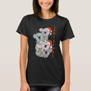 Koala Weihnachten Weihnachtsbaum Tiere Niedlicher  T-Shirt