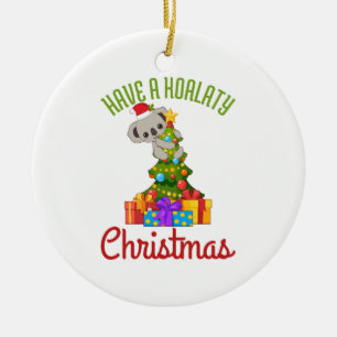 Koala-Weihnachtsbaum Süßer Weihnachtswitz Keramik Ornament