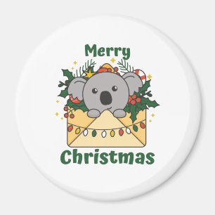 Koala Weihnachtsbrief Winter Animals Koalas Magnet