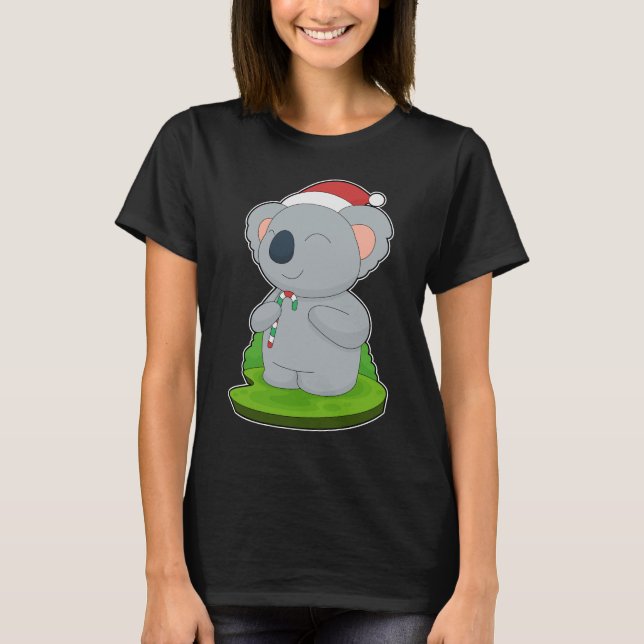 Koala Weihnachtskandy T-Shirt (Vorderseite)
