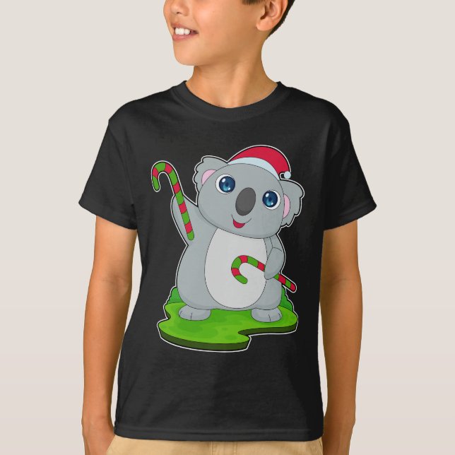 Koala Weihnachtskandy T-Shirt (Vorderseite)