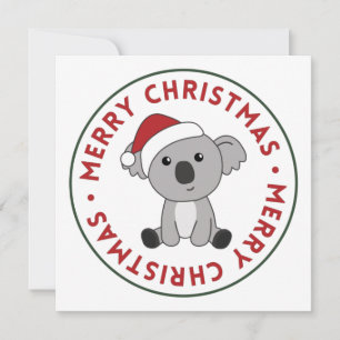Koala Weihnachtsschnee Wintertiere Koalas Einladun Einladung