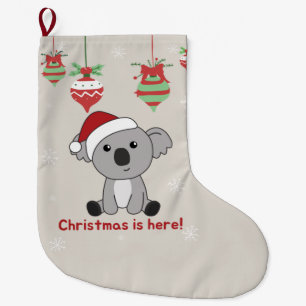 Koala Weihnachtsschnee Wintertiere Koalas Large C Großer Weihnachtsstrumpf