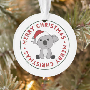 Koala Weihnachtsschnee Wintertiere Koalas Oramen Ornament