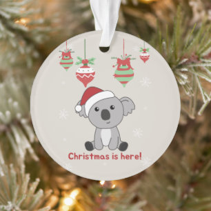 Koala Weihnachtsschnee Wintertiere Koalas Oramen Ornament