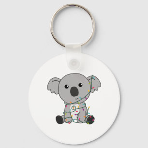 Koala Weihnachtsschnee Wintertiere Koalas Schlüsselanhänger