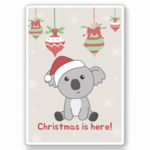 Koala Weihnachtsschnee Wintertiere Koalas Sticker