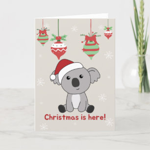 Koala Weihnachtsschnee Wintertiere Koalas Urlaub Feiertagskarte