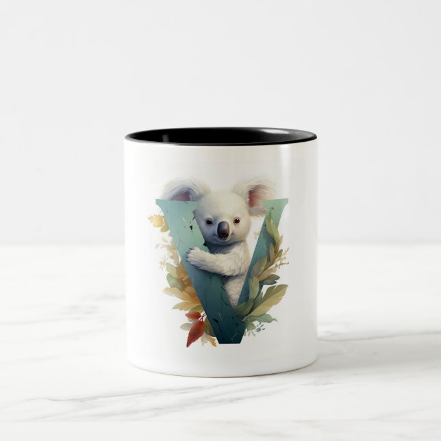 Koala Whispers: Koala Niedlich Cup - Typ V Zweifarbige Tasse (Mittel)