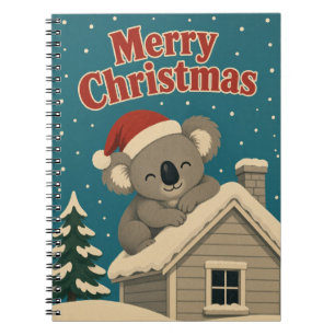 Koala Winter Dach Tier Weihnachten Notizblock