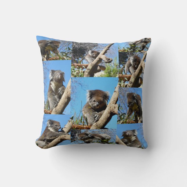 "Koala Wonders: Eine herzerwärmende FotoCollage" Kissen (Vorderseite)