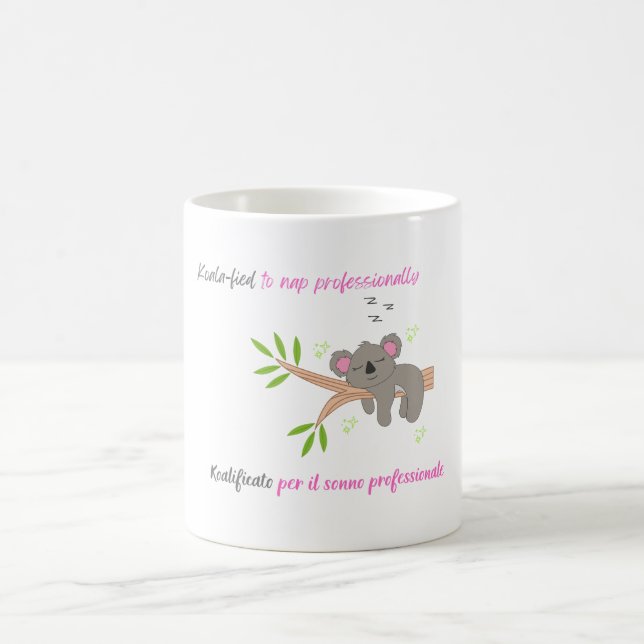 Koala-zertifiziertes Nickerchen Expert-Bilingual N Kaffeetasse (Mittel)