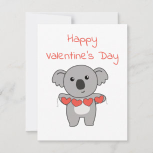Koala zum Valentinstag Süßvieh mit Feiertagskarte