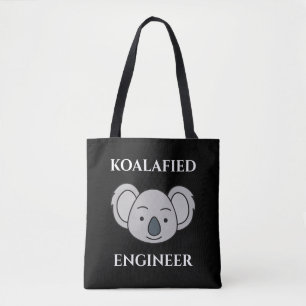 Koalafied Engineer Niedlich Koala Funny Job Puff Tasche