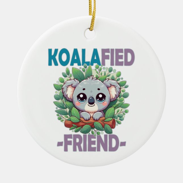 Koalafied Friend lustige Puppe Niedlich Baby Koala Keramik Ornament (Vorne)