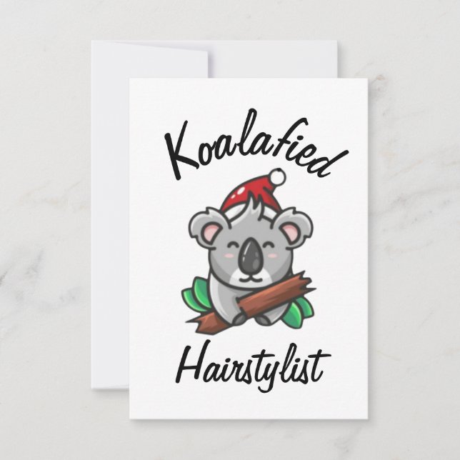Koalafied Hairstylist Card Karte (Vorderseite)