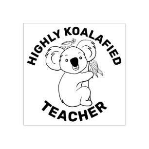 Koalafied Koala Qualified Teacher Gummistempel