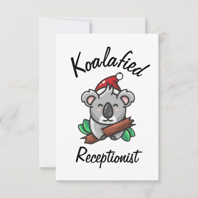 Koalafied Receptionist Card Karte (Vorderseite)