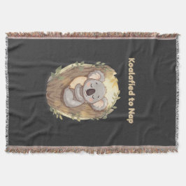 "Koalafied to Nap – Cute Sleepy Koala T-Shirt" Decke