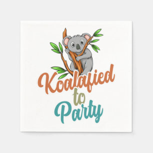 Koalafied to Party Qualifizierter Pun Niedlich und Serviette