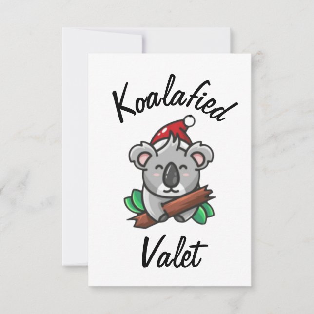 Koalafied Valet Card Karte (Vorderseite)
