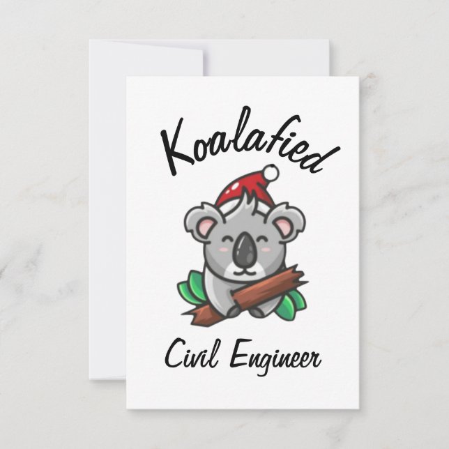 Koalafied Zivil Engineer Card Karte (Vorderseite)