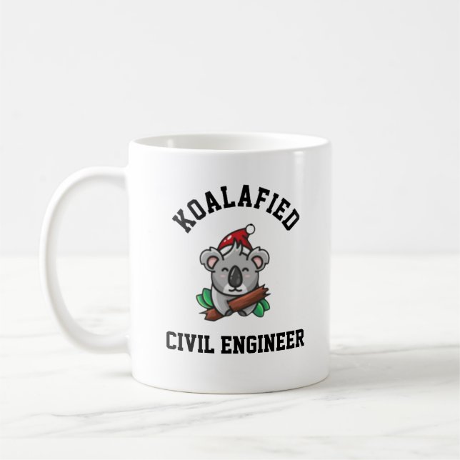 Koalafied Zivil Engineer Kaffeetasse (Links)