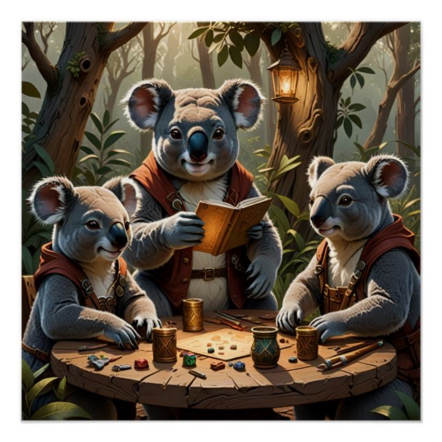Koalas beim Rollenspiel Poster (Vorderseite)
