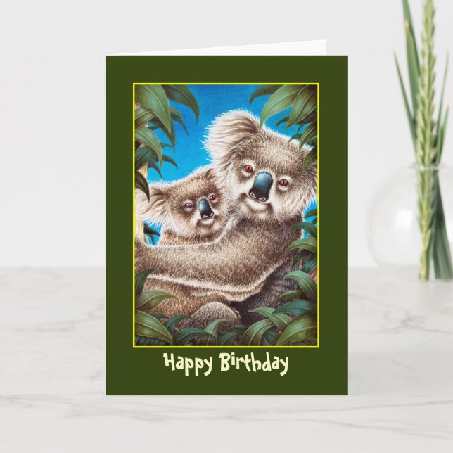 Koalas Birthday Card Karte (Vorderseite)