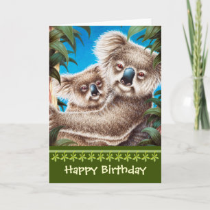 Koalas Birthday Card Karte