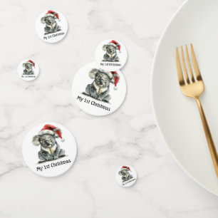 Koalas erste Weihnachtskugel, Brauch Konfetti