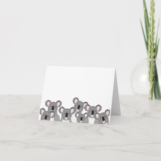 Koalas Grußkarte Karte (Vorderseite)