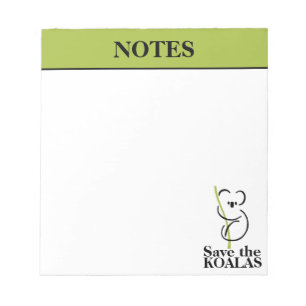 Koalas Notepad gerettet Notizblock